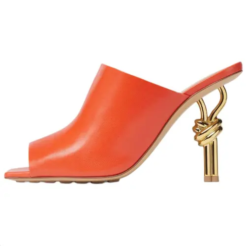 Bottega Veneta Knot Detailed Open Toe Mules Women's