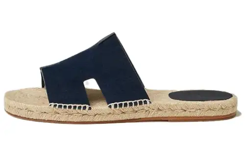 HERMES Antigua Slide Slippers Men's Dark Blue
