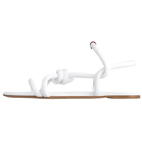 LOUIS VUITTON Rivage One Strap Sandals Women's White