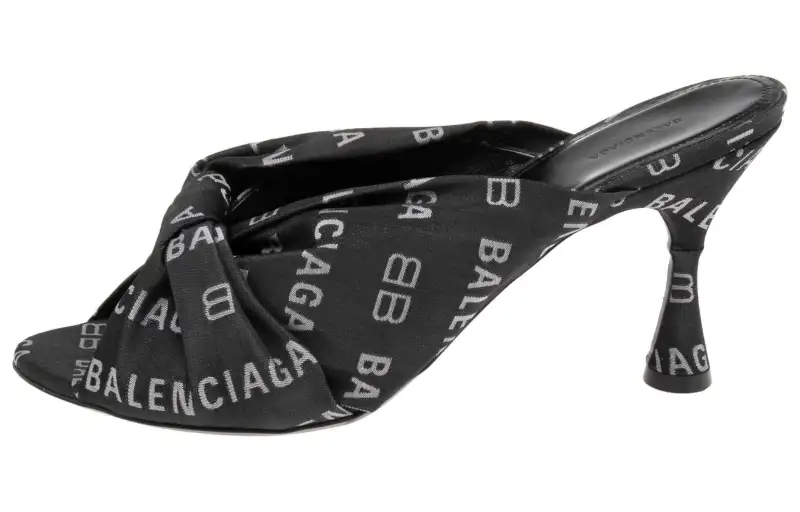 Balenciaga Drapy High Heels Women's Black