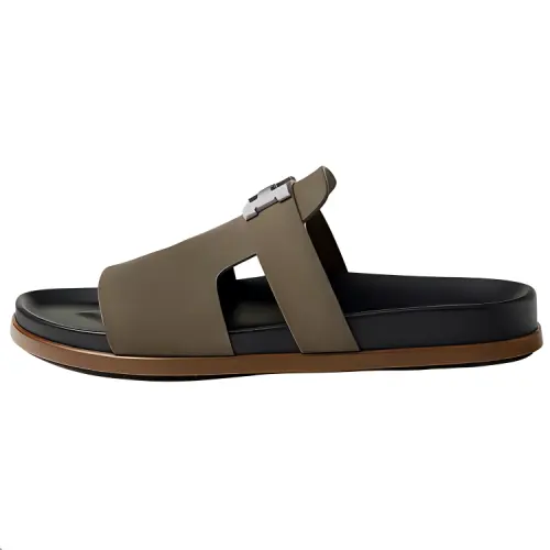 HERMES Slide Slippers Men's Green