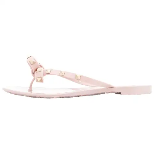Valentino ROCKSTUD Flip Flops Women's Pink