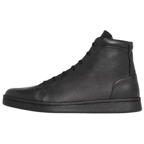Balenciaga Urban Leather High top Skateboard Shoes Men's Black