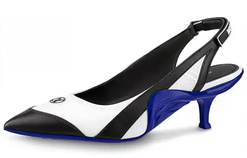LOUIS VUITTON Archlight Slim Heel High Heels Women's White Blue