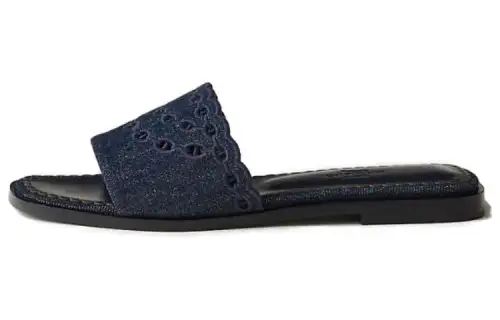 HERMES Gaelle Slide Slippers Women's Marine Blue