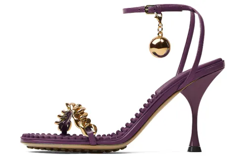 Bottega Veneta Dot Beach Sandals Women's Gummies Purple