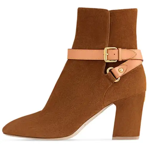 LOUIS VUITTON Parisienne Ankle Boots Women's Brown