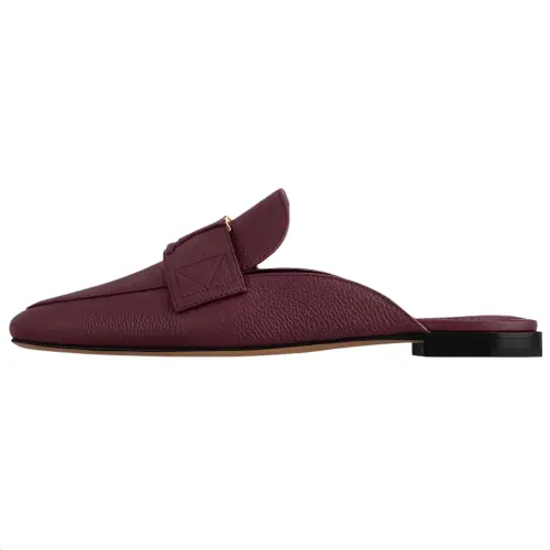 LOUIS VUITTON Capri Closed Toe Slippers Women's Burgundy