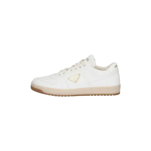 PRADA Downtown Leather Low top Skateboard Shoes Men's White