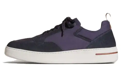 Loro Piana Newport Leather Low top Skateboard Shoes Men's Marine Blue