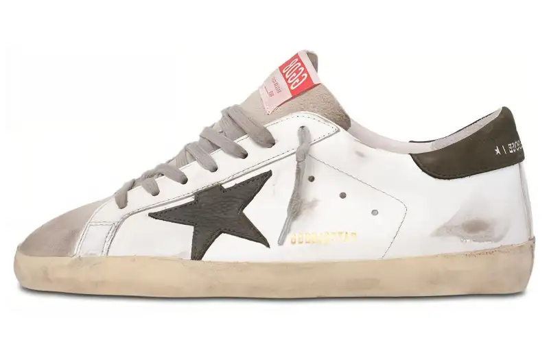 Golden Goose Super Star Skateboard Shoes Men's Low Top Gray/White