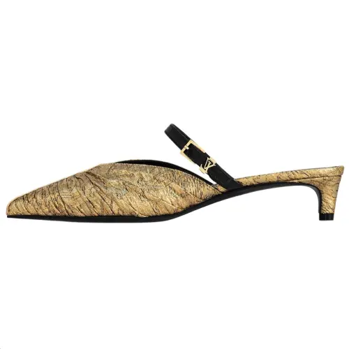 LOUIS VUITTON Closed Toe Slippers 3.5cm Women's Yellow