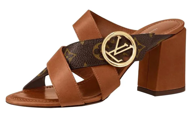 LOUIS VUITTON Horizon Slide Slippers Women's Brown