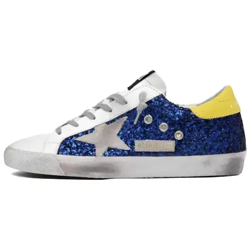 Golden Goose Super Star Skateboard Shoes Women's Blue Yellow