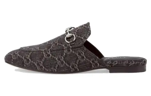 GUCCI Princetown Closed Toe Slippers Women's Black