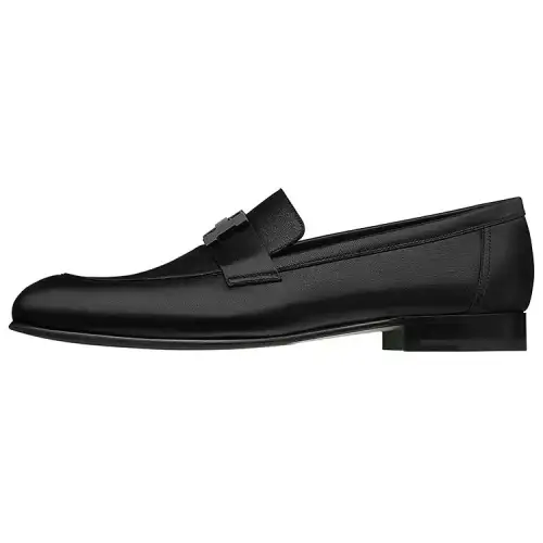 HERMES PARIS Casual Shoes Men Black/Silver