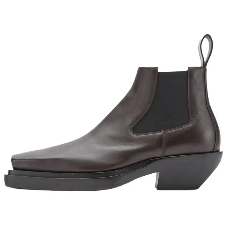 Bottega Veneta BV Lean Short Chelsea Boots Men's Dark Chocolate
