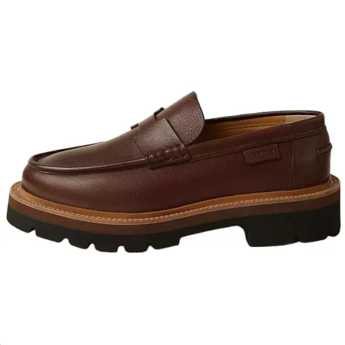 HERMES Lilt Casual Shoes 4.5cm Men's Rosewood Brown