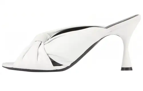 Balenciaga Drapy Mules White Women's