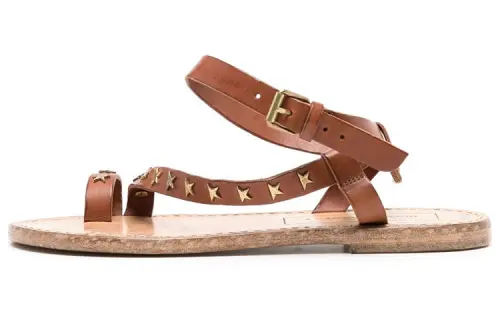 Golden Goose Janis Leather One Strap Sandals Women's Brown