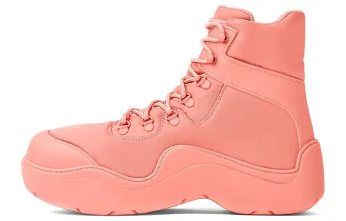 Bottega Veneta Puddle Bomber Short Outdoor Boots Men's Pink