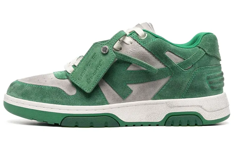 OFF WHITE Out Of Office Low Top Sneaker Green Grey