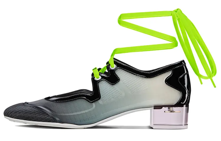 DIOR D Mension Patent Leather Chunky Heel Casual Shoes Women's Black Gray Green