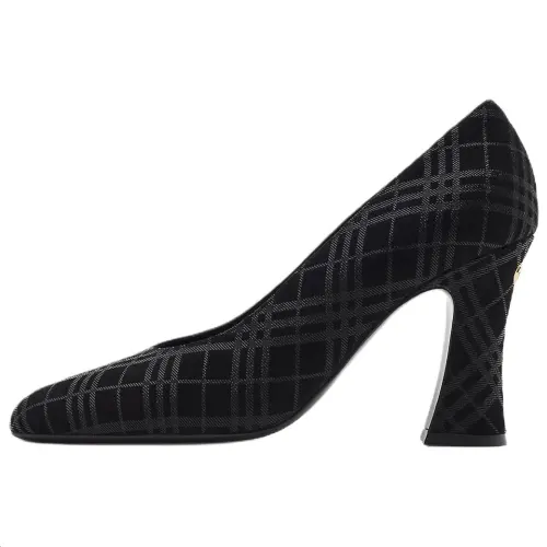 Burberry Chunky Heel High Heels 9cm Women's Black