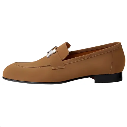 HERMES PARIS Loafers Men's Yellow Brown