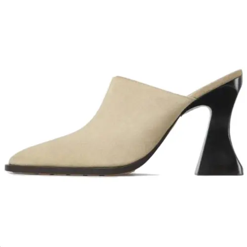 Bottega Veneta Closed Toe Slippers 10cm Women's Beige