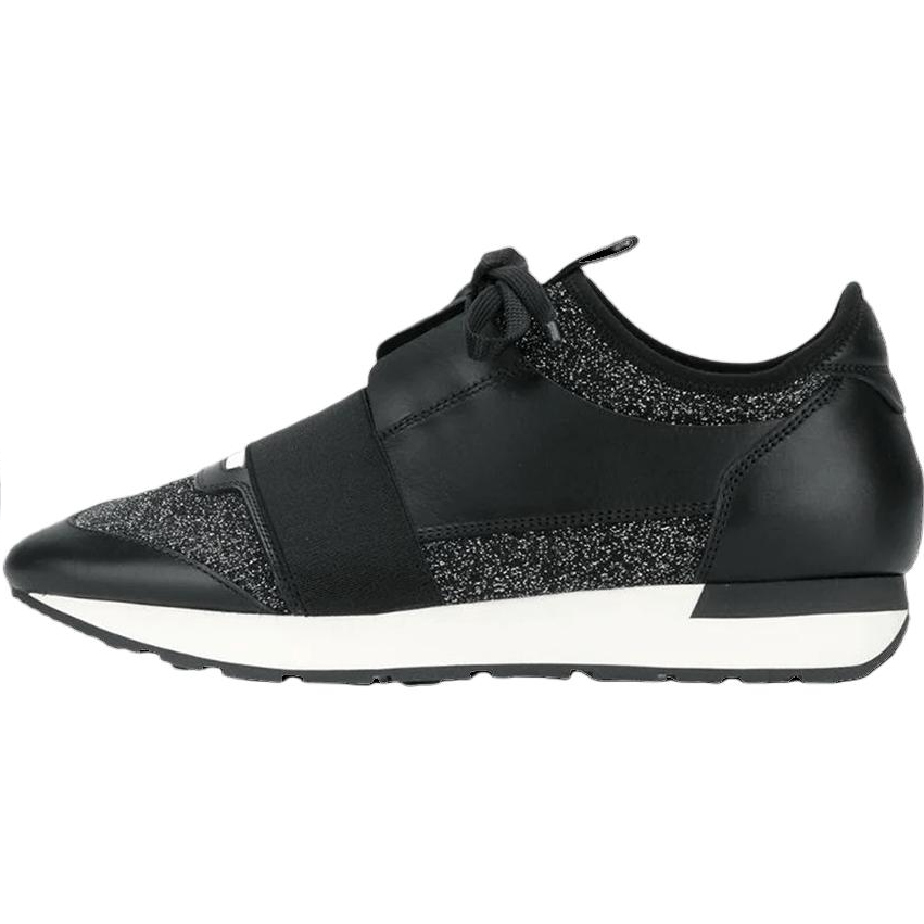Balenciaga Race Runner Leather Low top Casual Shoes Women's Black