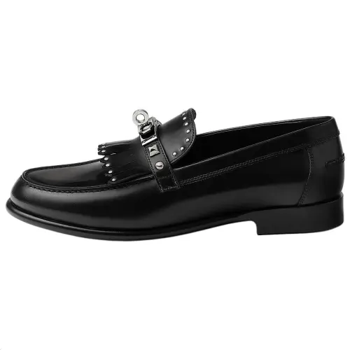 HERMES Destin Loafers Women's Black