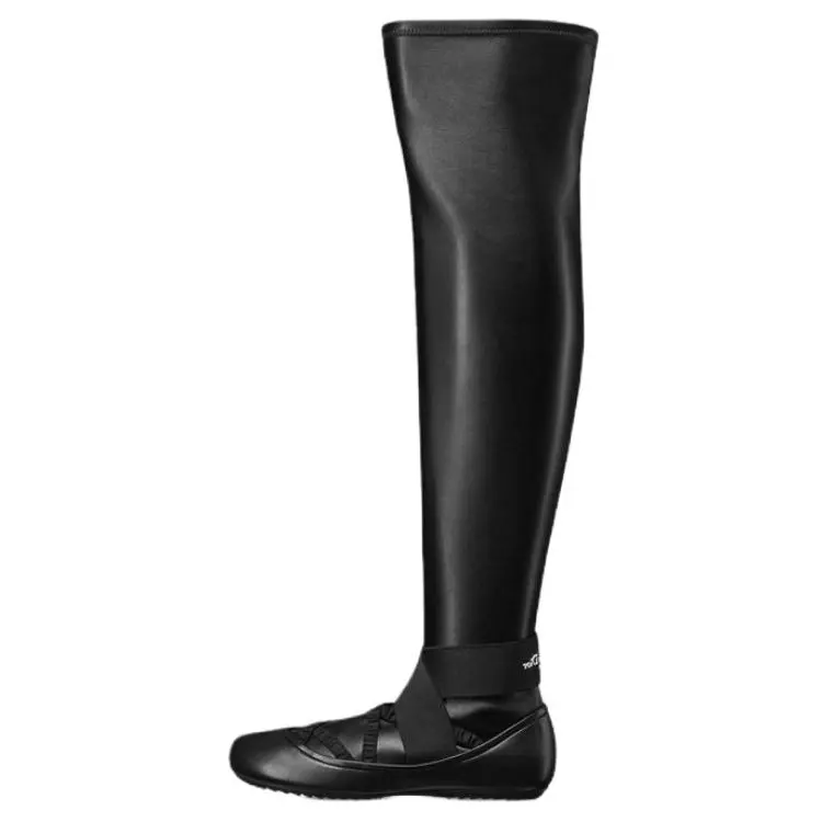 DIOR Shade Sheepskin Over the knee Boots Women's Black