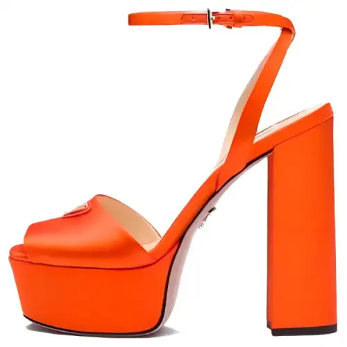 PRADA One Strap Sandals Women's Orange