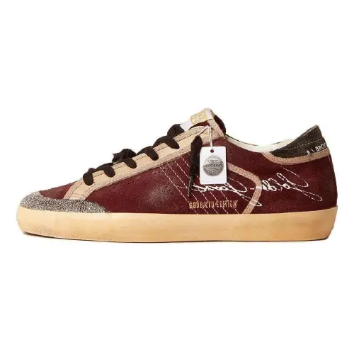 Golden Goose Swarovski X Golden Goose Women's Superstar Penstar LAB 'Burgundy'