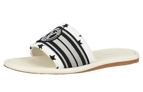 LOUIS VUITTON Magnetic Slide Slippers Women's Black White