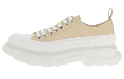 Alexander McQueen Tread Slick Ankle Length Combat Boots Women's Beige