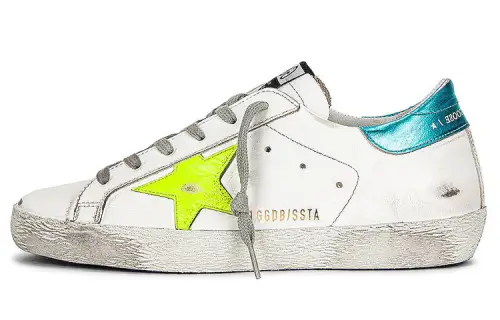 Golden Goose Super Star Skateboard Shoes Women's Low Top White Blue
