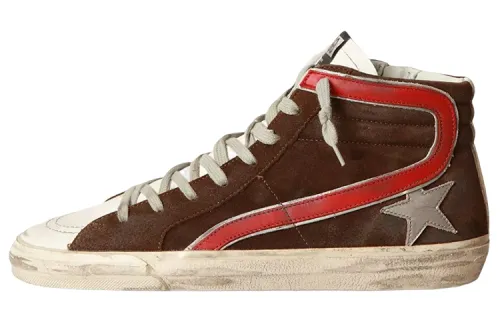 Golden Goose Stylish Skateboarding Shoes Men's Brown