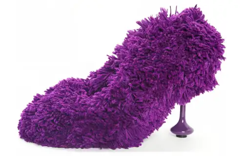 LOEWE Toy Yarn Slim Heel High Heels 10cm Women's Purple