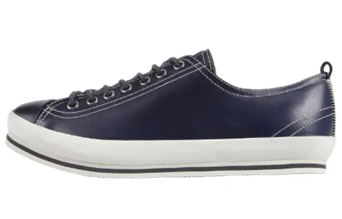 PRADA Leather Low top Stylish Skateboarding Shoes Men's Blue