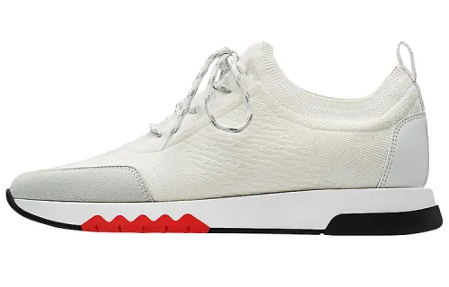 HERMES Addict Low top Casual Shoes Women's White Gray