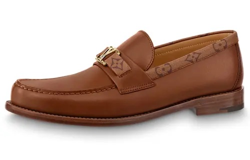 LOUIS VUITTON Lv Major Loafers 'Brown With Monogram Collar'