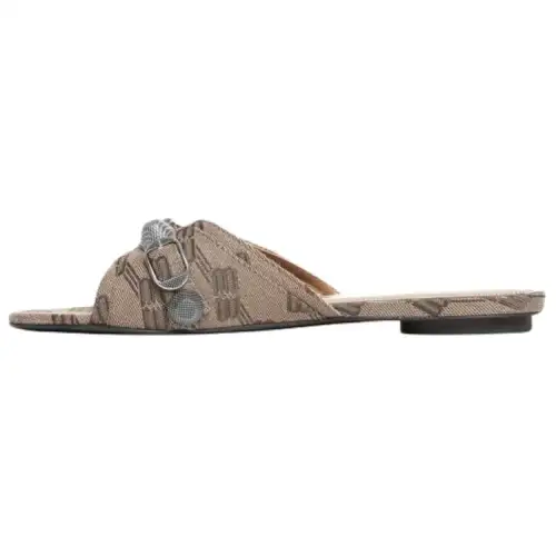 Balenciaga Cagole Slide Slippers Women's Umber