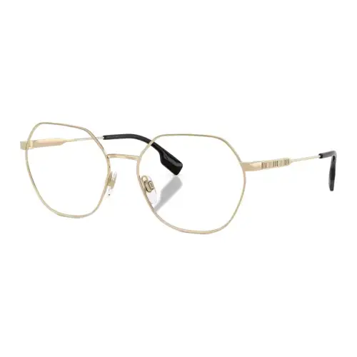 Burberry Metal Oval Eyeglass Frames Unisex Gold