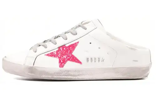 Golden Goose Super Star Sabot Low top Stylish Skateboarding Shoes Women's White Distressed