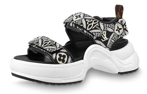 LOUIS VUITTON Archlight Sandals 'Black White Monogram' Women's