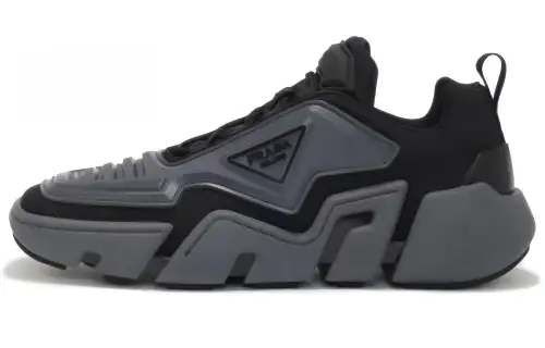 PRADA Techno Stretch Fabric Sneaker 'Grey Black'