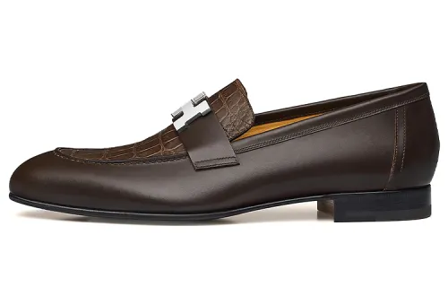 HERMES PARIS Men's Casual Shoes Men's Ebony Brown