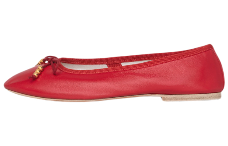 CELINE Sheepskin Women's Casual Shoes Women's Red